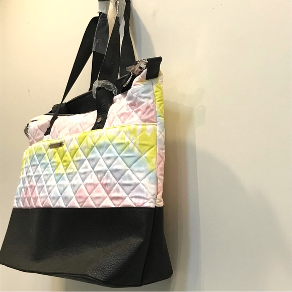 Steve Madden Vegan Quilt Pastel Rainbow Large Bag (NWT!) - Picture 3 of 13